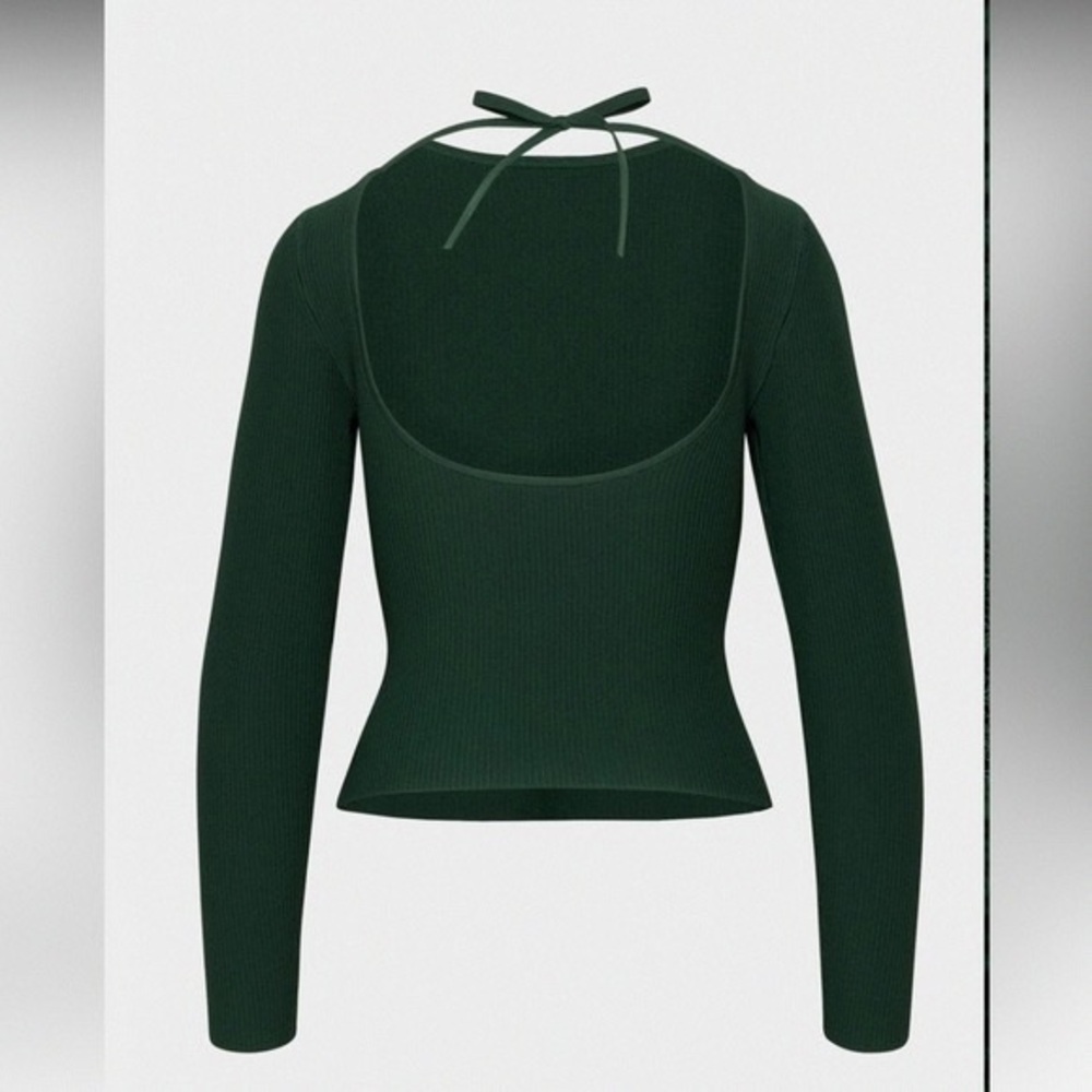 Aritzia Dark Green Long Sleeve Top